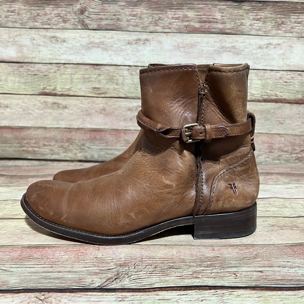 Melissa Brown Leather Seam Short Boots